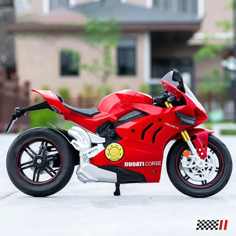 Double Horses Ducati V4S S1000RR H2R Motorrad Modell Fahrzeug, 1:10, Metall, mit Licht und Sound - Bild 2