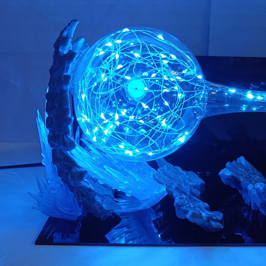 Bandai Dragon Ball Son Goku Kamehameha Anime-Figur Lampe in Weiss - Bild 2