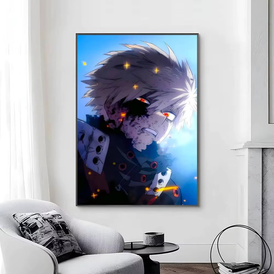 Selbstklebender Papierdruck Anime-Charakter Katsuki Bakugo Poster in Mehrfarbig für deine Wandgestaltung - Bild 6