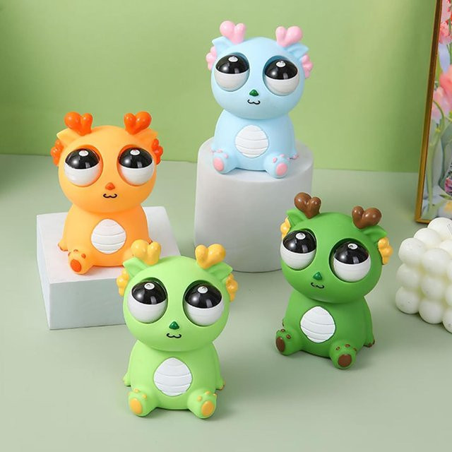 SONGYI Popping Out Eyes Dragon Squeeze Toy, Sensory Fidget Toy - Bild 1