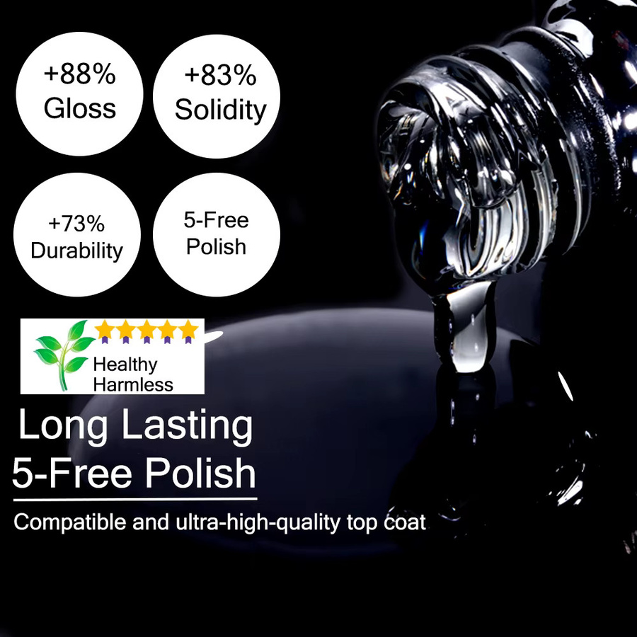 KODIES GEL Super Shine Top Coat Gel-Nagellack, Glänzend, Milky White - Bild 4
