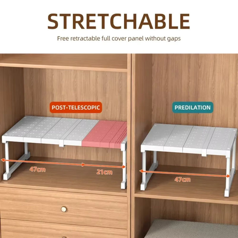 Meltset Kleiderschrank Organizer in Weiß mit verstellbaren Regalen und modernem Design - Bild 4