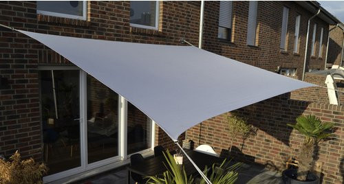 Floracord Sonnensegel rechteckig aus Polyester, Silbergrau, B: 400 cm, T: 300 cm - Bild 3