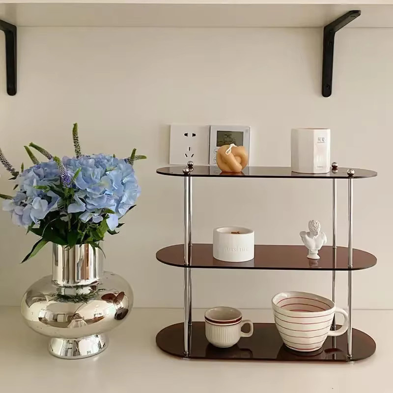 Transparentes Acryl Organizer-Regal für Badezimmer, Kosmetik und Büro als Desktop-Halter - Bild 2