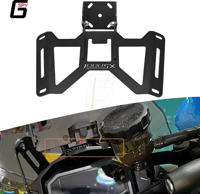 GPS-Halterung für Motorrad-Navigation passend für Kawasaki Ninja Z1000SX und Z1000, Schwarz - Bild 1
