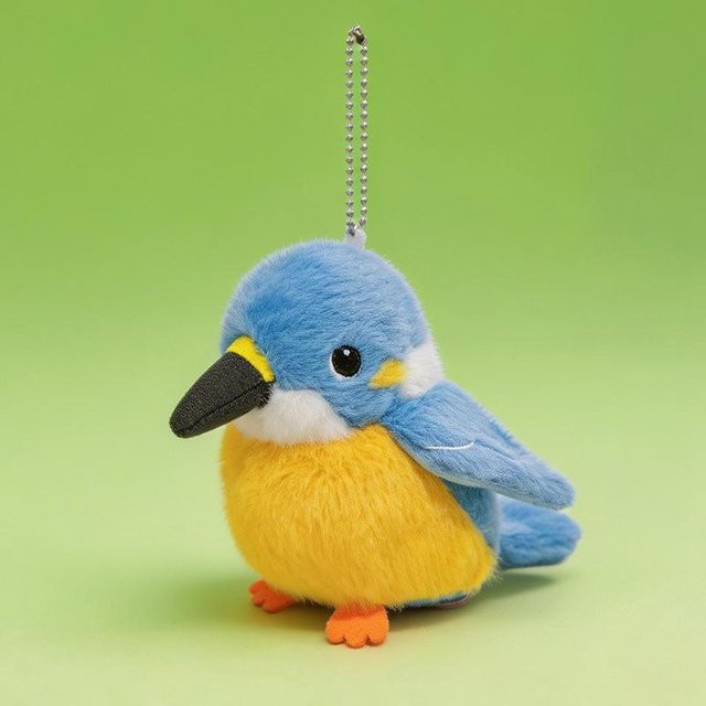 Kawaii Vögel Plüsch Anhänger, Simulation Papagei, 12cm, ab 14 Jahre - Bild 1