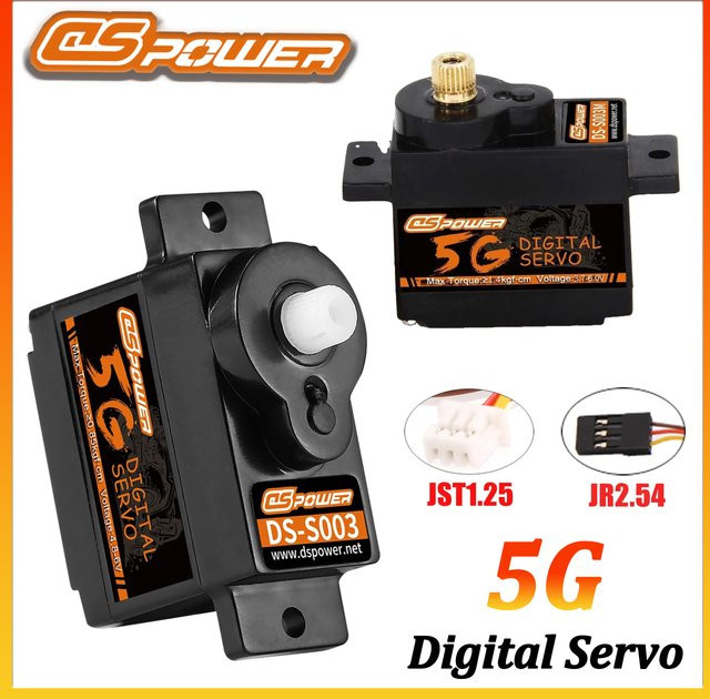 DSPOWER Digital Servo, Metall / Kunststoff Getriebe, JR JST Stecker - Bild 1