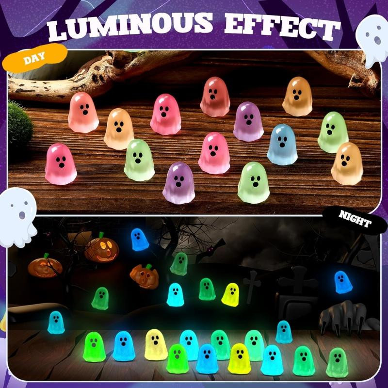Linyi Toy Leuchtende Halloween Miniaturgeister aus Harz in Multicolour - Bild 2