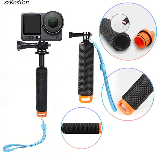 SZKOSTON Auftriebsstab-Griffhalterung in Orange für GoPro Hero 12 11 10 9 8 7 und DJI Osmo Sportkamera Zubehör - Bild 1