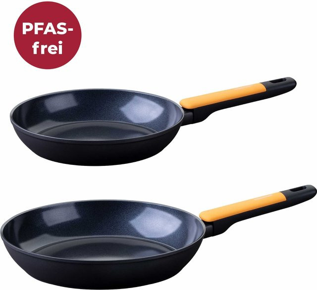 Fackelmann Bratpfannen-Set Soft Collection aus Keramik in Schwarz, 2-teilig, Ø 24 cm und Ø 28 cm - Bild 1
