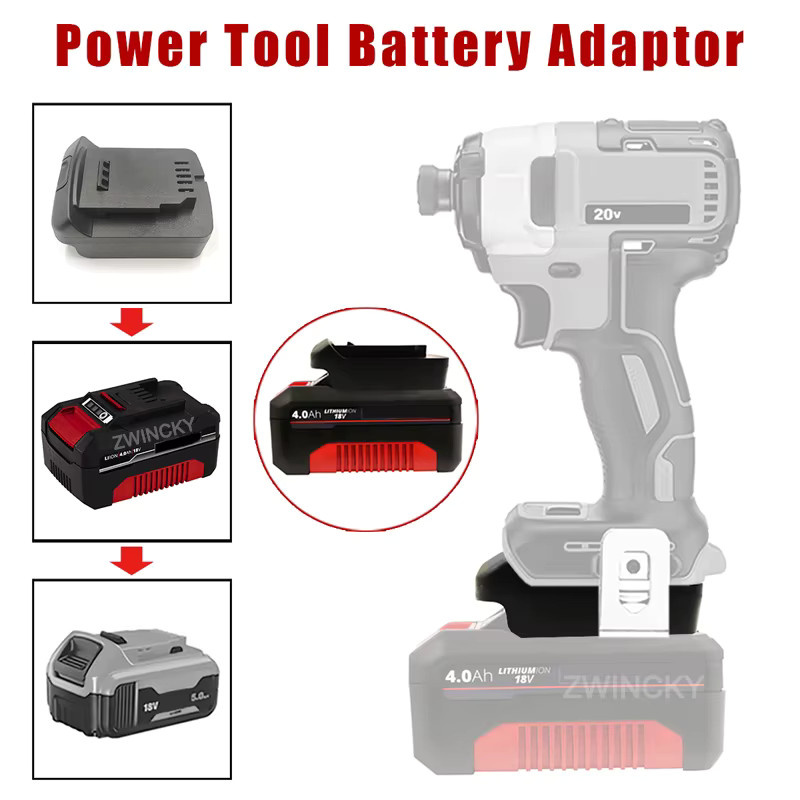 Einhell Akku-Adapter-Konverter für Einhell Power X-Change 18V Akkus zur Nutzung mit Makita, Dewalt, Milwaukee, Bosch und Parkside 18V Elektrowerkzeugen, Schwarz - Bild 4