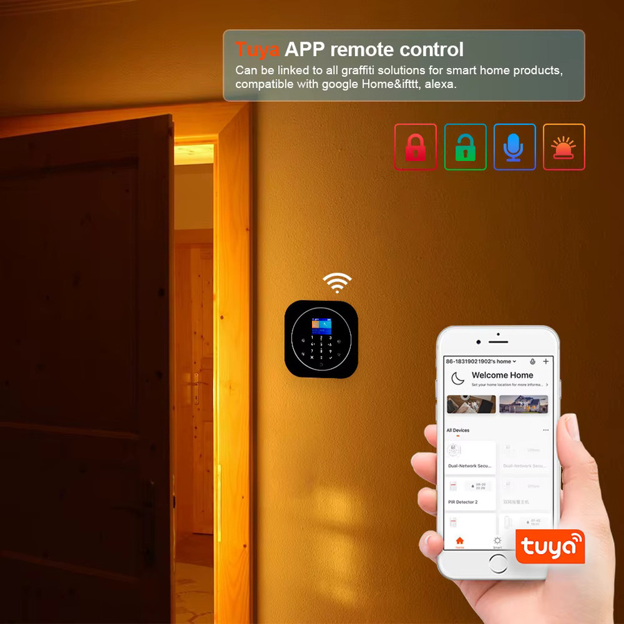 KERUI G12 Wireless Tuya Home Alarm System Kit mit WiFi und GSM zur Smart Life App-Steuerung inklusive Tür- und Bewegungssensor - Bild 3