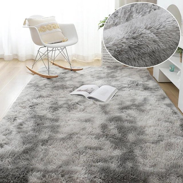 Weicher Shaggy-Läuferteppich Decor Home 888 in Grau mit Batik-Farbverlauf aus Wolle und Viskose, B: 120 cm, L: 200 cm - Bild 1
