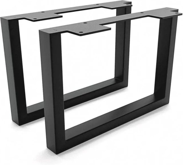 HEVVA Möbelfüße GRAZ 2er Set Schwarz Höhe: 20 cm, Tiefe: 30 cm - Bild 1