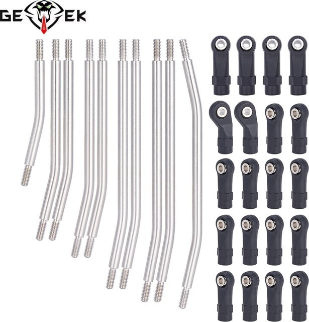 Axial Edelstahl-Verbindungsstangen-Set mit Kugelkopf, 10-teiliges Set - Bild 1
