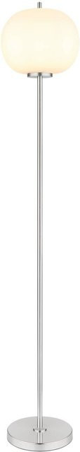 Globo Stehleuchte Blacky I in Nickel matt mit Glas, Höhe: 160 cm, Durchmesser: 30 cm - Bild 1