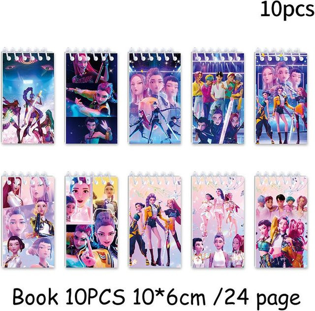 Discover Intime Kpop Dämonen-Spulen Notizbuch mit Anime Huntrix Design in Multicolour - Bild 1