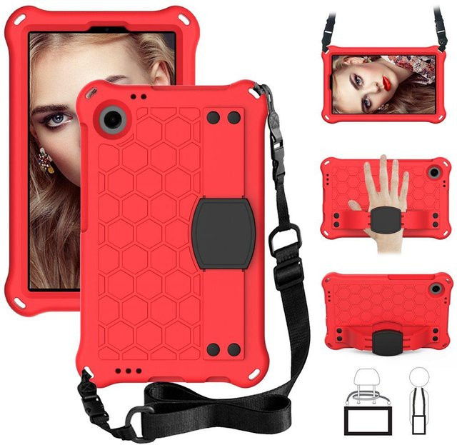 Schutzhülle für Samsung Galaxy Tab A9 8,7 und Tab A11 8,7 Zoll (SM-X110, SM-X115, SM-X135, SM-X133) mit EVA-Abdeckung in Rot - Bild 1