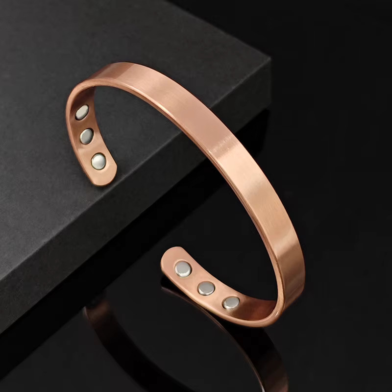 Set Armbänder und Ringe, Kupfer, Roségold, Unisex - Bild 2