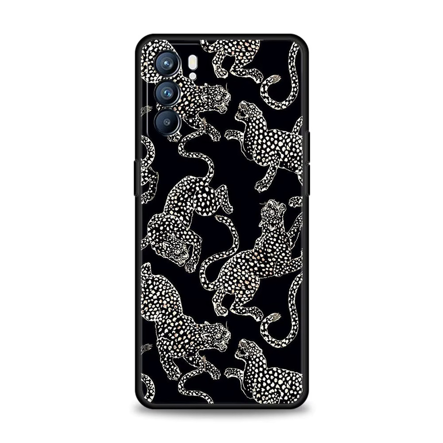 Handyhülle mit Floral Leopard Augen Design für Oppo Reno14 Reno13 Reno12 11F 10 Find X5 X9 Pro A54 5G A53 A52 A9 A78 A79 A80 A98 in Multicolour - Bild 2