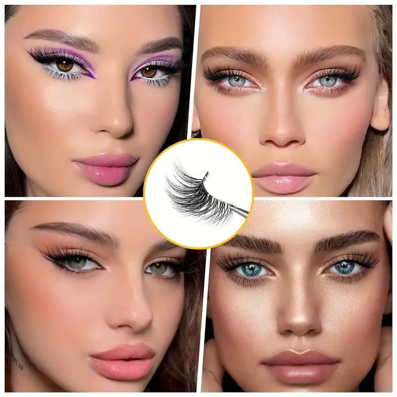 14 Paar halbe Wimpern, natürlich, wiederverwendbar - Bild 3