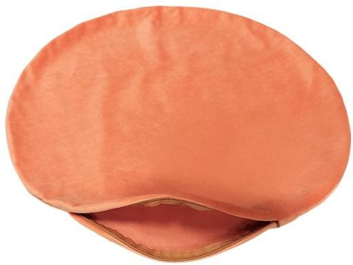 Runder Kissenbezug von yuhangdei in Orange aus Plüsch mit unsichtbarem Reißverschluss - Bild 1