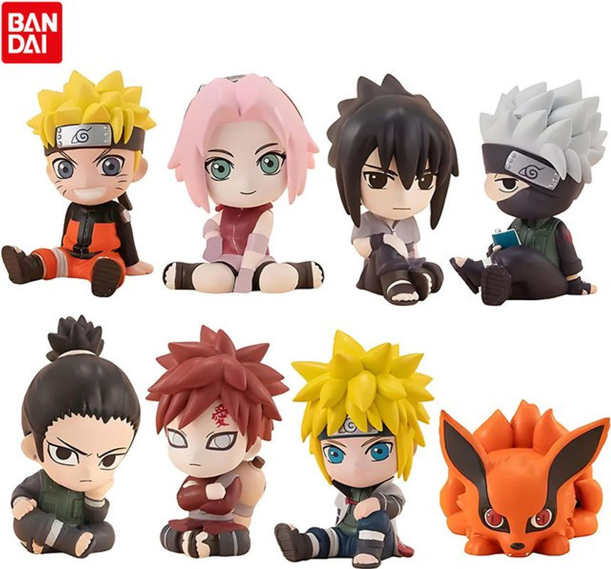 8-teiliges Bandai Anime Naruto Figuren Set aus PVC mit Kakashi, Sasuke, Itachi, Gaara und Sakura in mehrfarbig - Bild 1