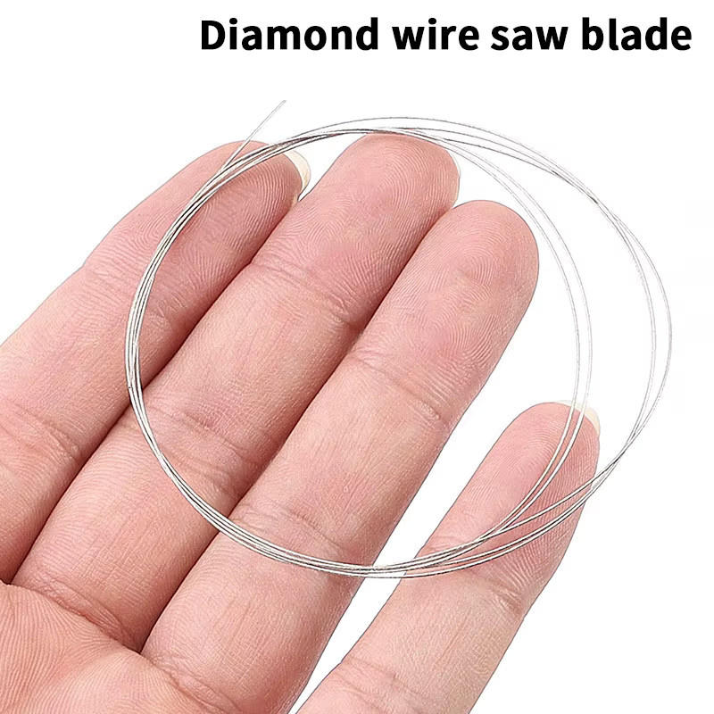 HUXUAN Superfeiner Diamant-Schneidedraht in Silber, 1 m DIY-Werkzeug für Jade, Metall, Marmor, Granit, Stein, Glas und Holz - Bild 2