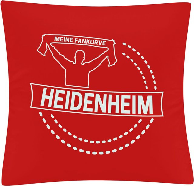 Kissenbezug multifanshop Heidenheim Meine Fankurve in Weiß - Bild 1