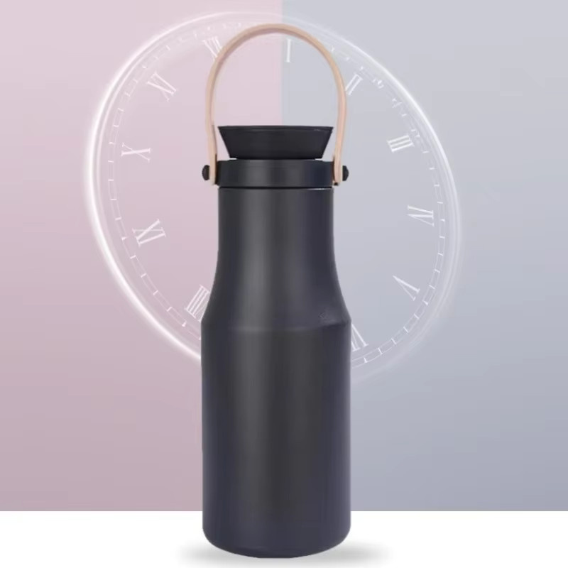 JUSTINLAU Isolierflasche aus Edelstahl 304 in Weiß, tragbarer Thermobecher im Ins-Stil für Outdoor und Auto, 22,5 l - Bild 3