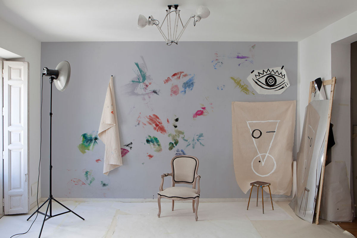 Coordonne Wandbild Make-down Grau Floral Abstrakt Vlies - Bild 1