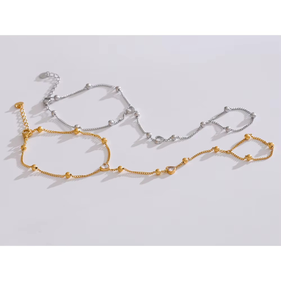 Yhpup Armband, Edelstahl, Zirkonia, Perle, Unisex - Bild 1