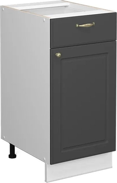 Vicco Midischrank Fame-Line Anthrazit-Gold/Weiß B/H: 40 x 82 cm - Bild 1