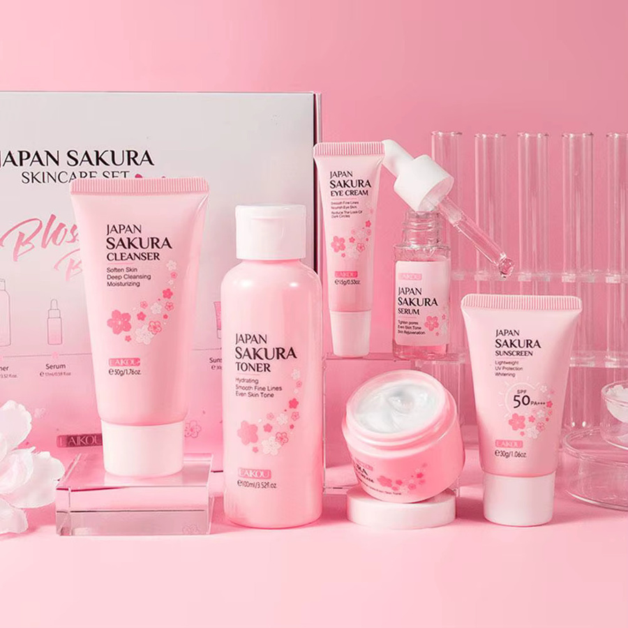 eelhoe Sakura Hautpflege-Set, 6 Teile, Damen, Gesicht und Augen - Bild 2