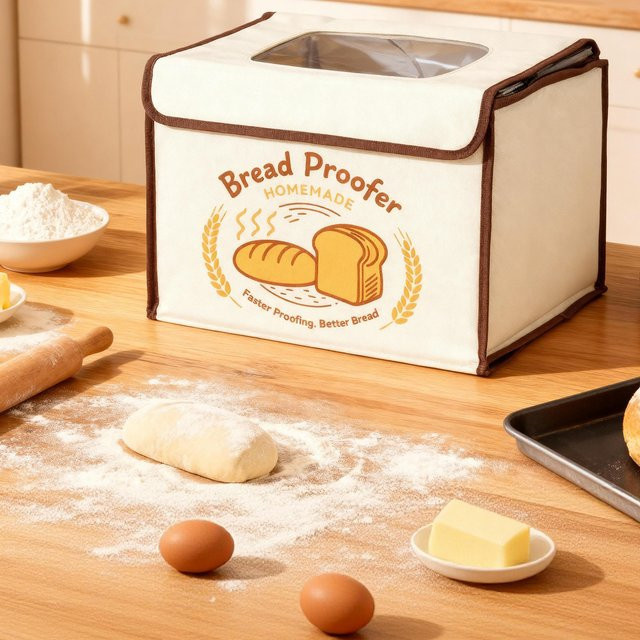 GEMITTO Faltbare Brotgärbox mit Temperaturregelung und Timer aus Edelstahl zum Backen von Brot und Pizza - Bild 1