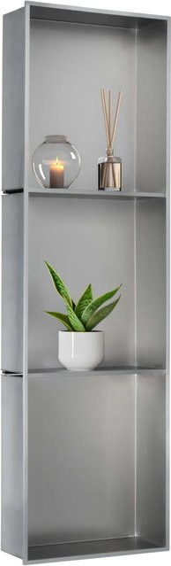 Dalsys Wandnische aus Edelstahl in Silber, B/H/T: 100 x 30 x 12 cm - Bild 1