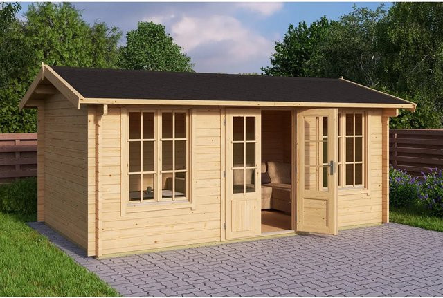 Lasita Maja Gartenhaus Pembrokeshire naturbelassen braun B/H/T: 540 x 239,4 x 280 cm - Bild 1
