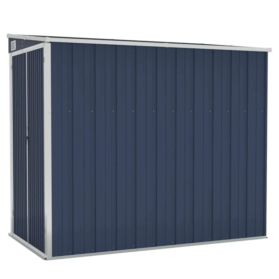 vidaXL Wand-Geräteschuppen Gartenhaus aus Stahl in Anthrazit, B/H/T: 118 x 194 x 178 cm - Bild 1