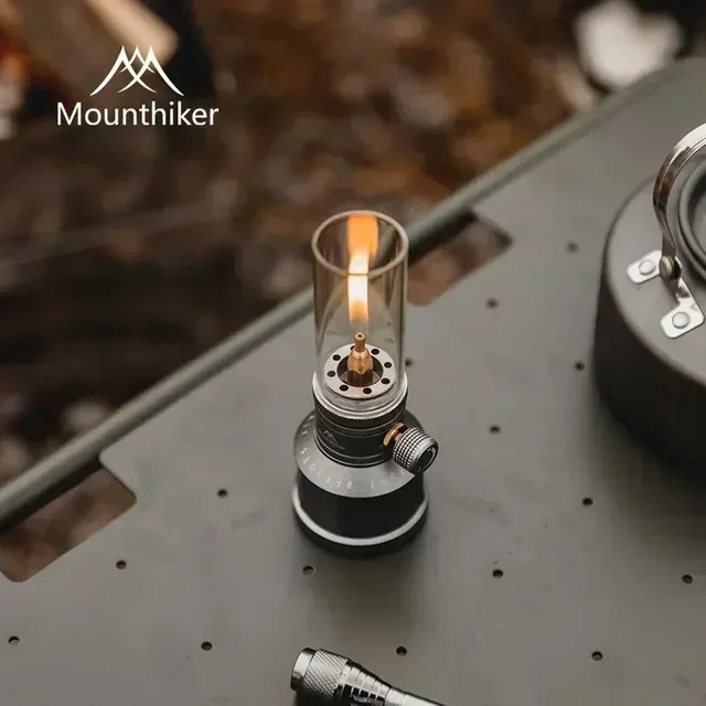 Mounthiker Retro Gas-Ambiente-Licht Set für Camping und Outdoor mit warmweißem Licht und Glas-Design - Bild 1