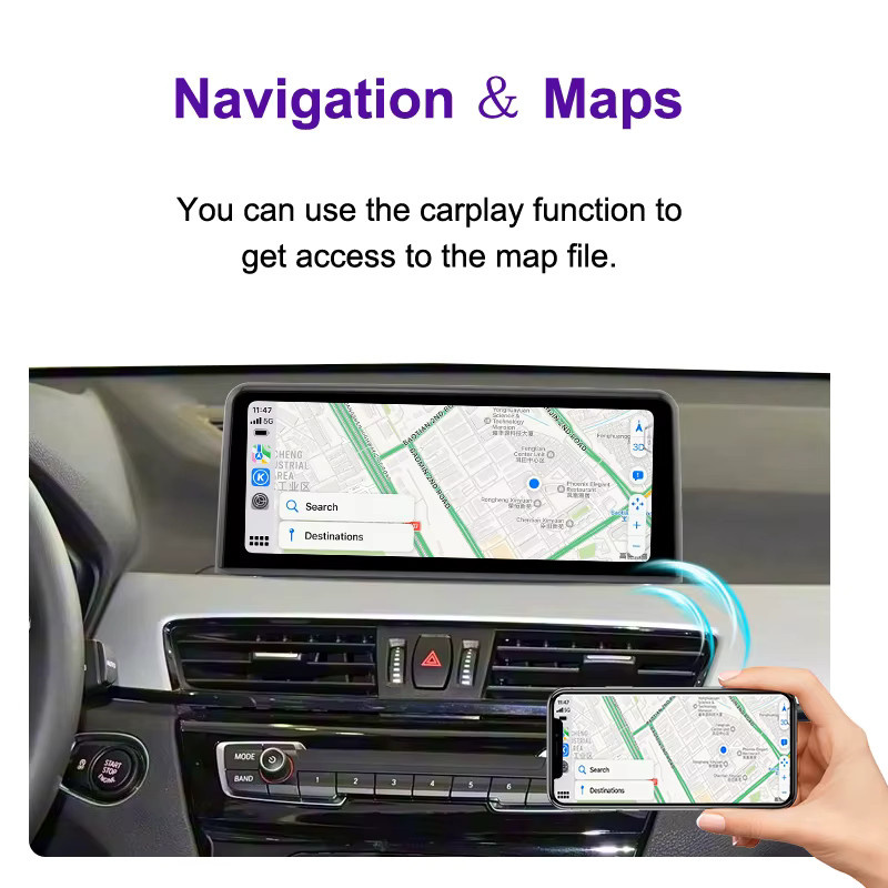 AUTOTOP Android Multimedia System für BMW X1 F48 2016-2017 mit 10,25 Zoll Display, Wireless CarPlay und WiFi, Schwarz - Bild 2