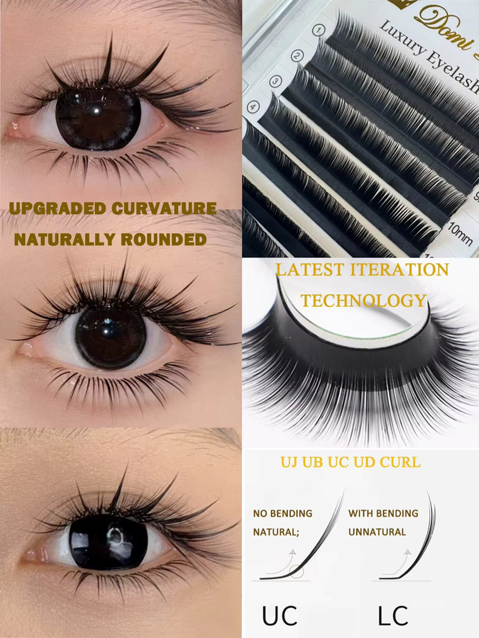 Domi Lash Einzelwimpern, Künstliche Wimpernverlängerungen, Natürlich - Bild 5