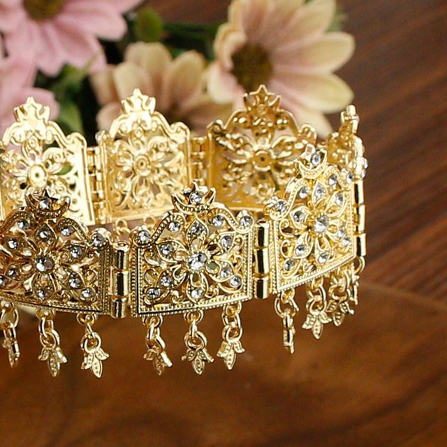 Sunspicems Stirnkette, Gold Farbe, Marokko Quasten, Damen - Bild 1