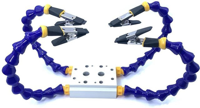 Koogeelife Schraubstock mit flexiblem 4-Arm-System aus Aluminiumlegierung in Blau - Bild 1
