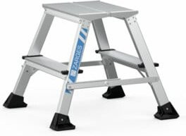 Zarges XLstep P Arbeitspodest Trittleiter mit 2 Stufen aus Aluminium in Silber - Bild 1