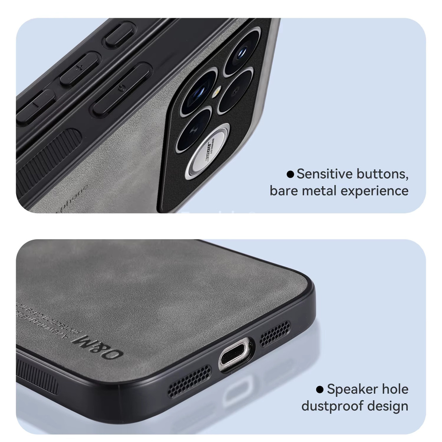 Stoßfeste magnetische Nubukleder Schutzhülle für Xiaomi Poco F8 Ultra und Poco F8 Pro in Grau - Bild 4