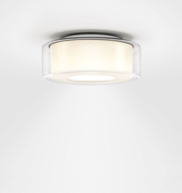 Serien Lighting Curling Ceiling L LED-Deckenleuchte mit transparentem Glasschirm und Chrom-Details, warmweißes Licht (3000K) - Bild 1