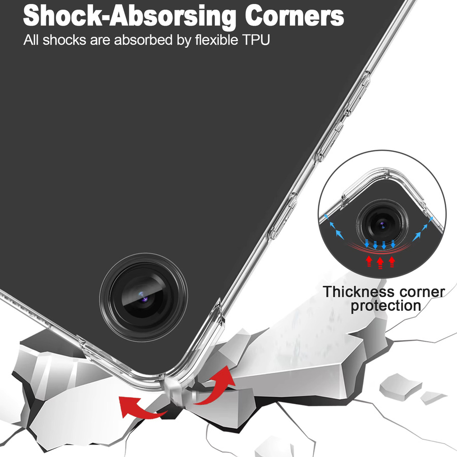 Transparente Schutzhülle für Samsung Galaxy Tab A9 Plus / A9+ (SM-X210, SM-X215, SM-X216, SM-X218) - Bild 5