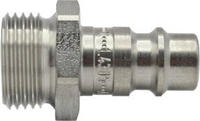 Riegler Nippel für Kupplungen NW 7,2 - 7,8, Edelstahl 1.4305, G 1/2 AG, Silber - Bild 1
