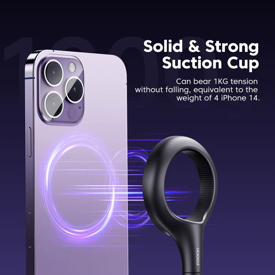 Toocki Magnetische Autotelefonhalterung für die Lüftung, 360 Grad drehbarer Handyhalter mit starkem Saugnapf in Schwarz, kompatibel mit iPhone, Samsung, Xiaomi und Huawei - Bild 2