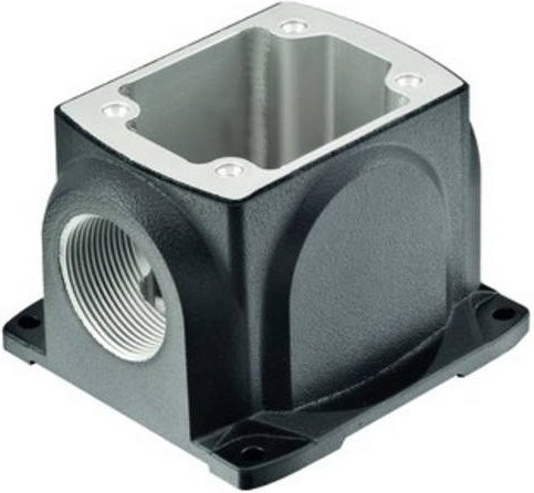 Harting Sockelgehäuse in Schwarz aus Aluminium, Baugröße 11123001200 - Bild 1